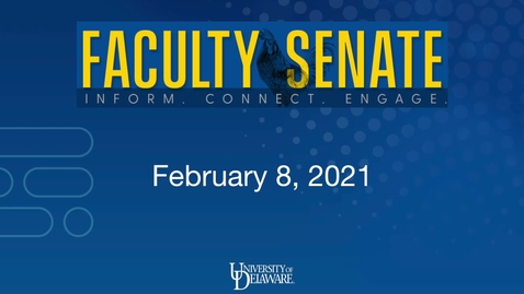 Thumbnail for Regular Faculty Senate Meeting Feb 8th, 2021