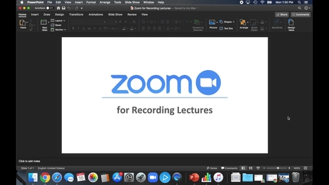 Thumbnail for entry Using Zoom to Record Lectures