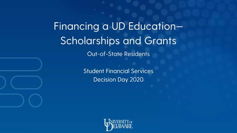 Thumbnail for entry Funding a UD Education: Non-Resident Part 2