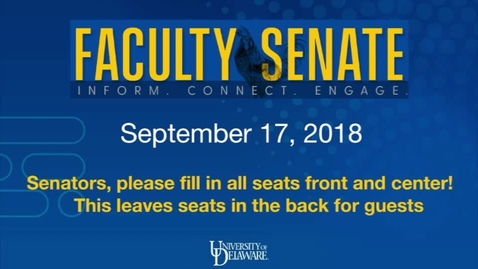 Thumbnail for 2018-2019/videos/01Faculty Senate Meeting Sept 17th 2018.mp4