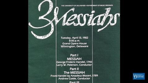 Thumbnail for UD School of Music - Hallelujah! Chorus from The Messiah Mozart