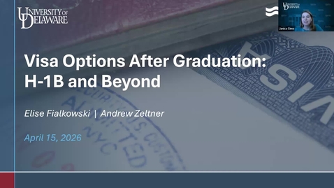 Thumbnail for Visa Options After Graduation: H1-B and Beyond Webinar Spring 2026