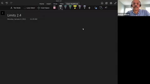 Thumbnail for entry Limits - Section 2.4, Math 221 Winter 2021