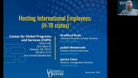 Thumbnail for Sponsoring International Employees (H-1B Status) Webinar