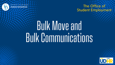 Thumbnail for Bulk Move and Bulk Communications