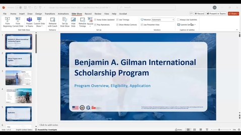 Thumbnail for Gilman Scholarship Webinar: Tips for Applicants