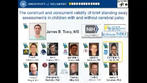 Thumbnail for The construct and concurrent validity of brief standing sway assessments in children with and without cerebral palsy, James Tracy