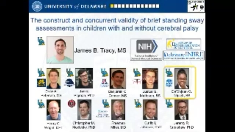 Thumbnail for entry The construct and concurrent validity of brief standing sway assessments in children with and without cerebral palsy, James Tracy