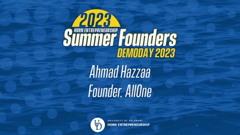 Thumbnail for entry 2023 Summer Founders Ahmad Hazzaa