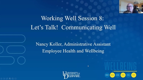 Thumbnail for Working Well: Let's Talk! Communicating Well