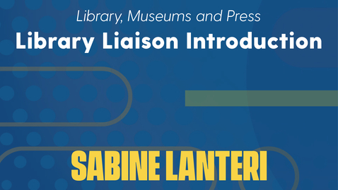 Thumbnail for Sabine Lanteri Introduction