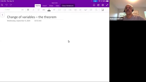 Thumbnail for Change of variables - the theorem
