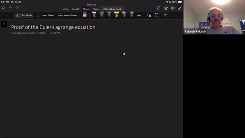 Thumbnail for entry Derivation of Euler-Lagrange equation : Integral constraints