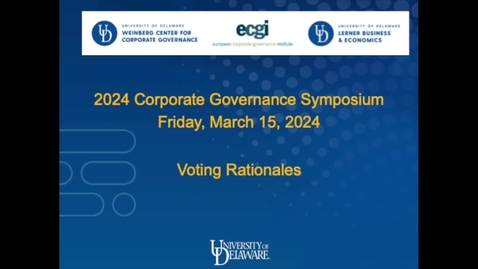 Thumbnail for entry 2024 Corporate Governance Symposium - Session 2 (Directors), Paper 2 (March 15, 2024)