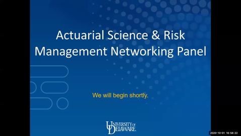 Thumbnail for entry Actuarial Science &amp; Risk Management Networking Panel