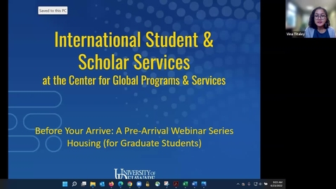 Thumbnail for entry Before You Arrive Webinar 4 - Housing for Graduate Students