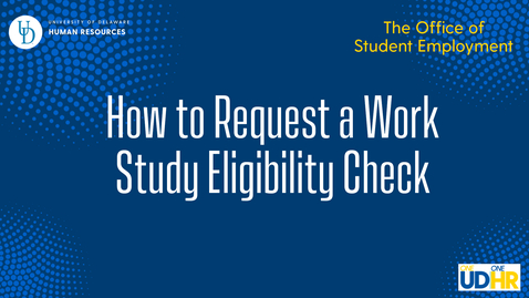 Thumbnail for How to Request a Work Study Eligibility Check