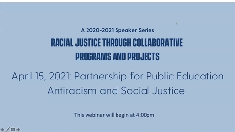 Thumbnail for Partnership for Public Education: Antiracism and Social Justice