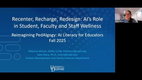 Thumbnail for Recenter, Recharge, Redesign AI’s Role in Student, Faculty and Staff Wellness