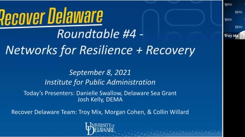 Thumbnail for entry Recover Delaware Roundtable #4