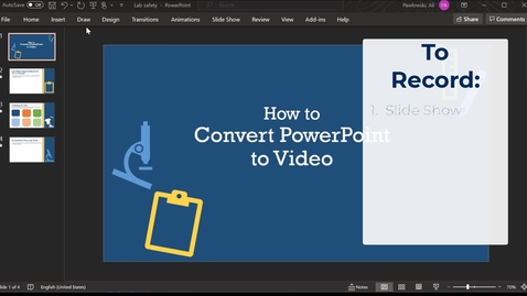 Thumbnail for Save PowerPoint as Video / Publish to UD Capture