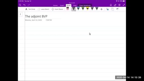 Thumbnail for The adjoint BVP I