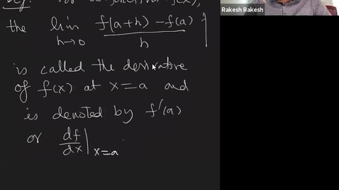 Thumbnail for entry The derivative III - 2.6, Math 221 Winter 2021