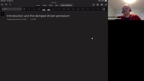 Thumbnail for Introduction and the damped driven pendulum