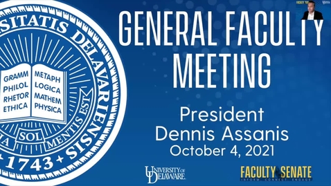 Thumbnail for General Faculty Meeting on October 4th 2021