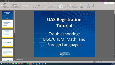 Thumbnail for Registration Troubleshooting 1: BISC/CHEM co-requisite, Math, and Foreign Language Issues