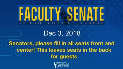 Thumbnail for 2018-2019/videos/Faculty Senate Meeting Dec 3rd 2018.mp4