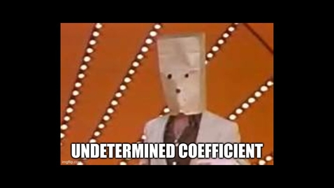Thumbnail for II.9 Undetermined coefficients