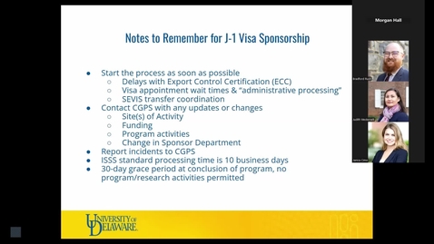 Thumbnail for Hosting International Scholars (J-1 Status) Webinar