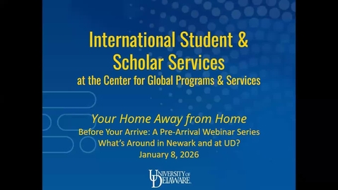 Thumbnail for Before You Arrive 3: What's Around in Newark and UD?