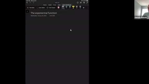 Thumbnail for Exponential functions I, 5.1, Math 221 Winter 2021