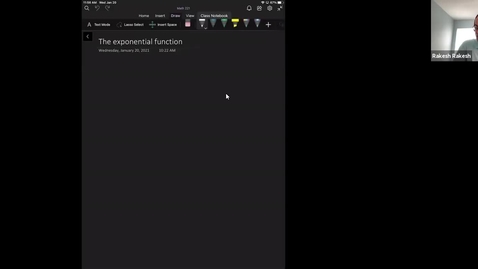 Thumbnail for entry Exponential functions I, 5.1, Math 221 Winter 2021