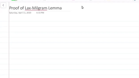 Thumbnail for Proof of the Lax-Milgram Lemma