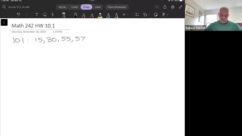 Thumbnail for Math 242 HW 10.1