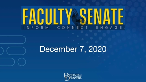 Thumbnail for entry Faculty Senate  Dec 7 2020