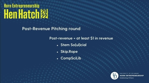 Thumbnail for Hen Hatch 22 Post Revenue Pitches