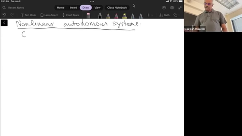 Thumbnail for entry Elementary properties of autonomous systems I - M503 Fall 2022