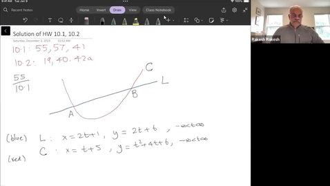 Thumbnail for entry Some HW problems 10.1, Math 242, Fall 2023