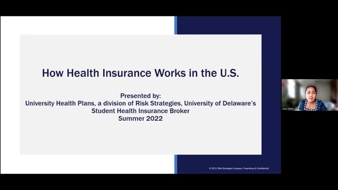 Thumbnail for entry Before You Arrive Webinar 3 - Health insurance