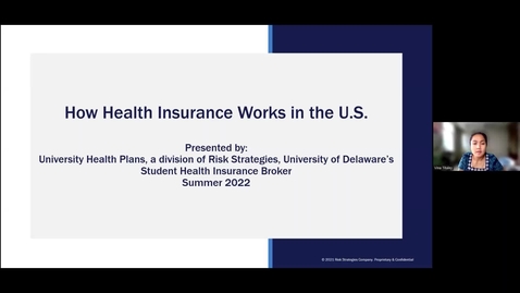 Thumbnail for Before You Arrive Webinar 3 - Health insurance