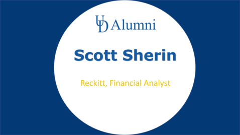 Thumbnail for entry BUAD 110 Alumni Videos Scott Sherin - Financial Analyst
