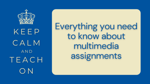 Thumbnail for entry KCTO: Everything you need to know about multimedia assignments
