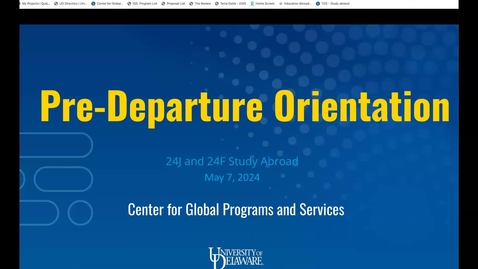 Thumbnail for entry Study Abroad Pre-Departure Orientation all 24J &amp; 24F Students