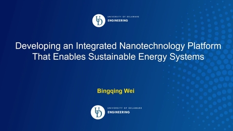 Thumbnail for Bingqing Wei Named Professor Lecture