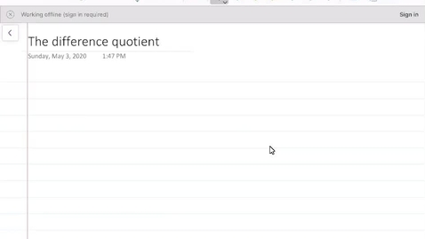 Thumbnail for The difference quotient