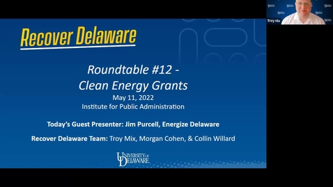 Thumbnail for entry Recover Delaware Roundtable #12 - Energize Delaware + The Empowerment Grant